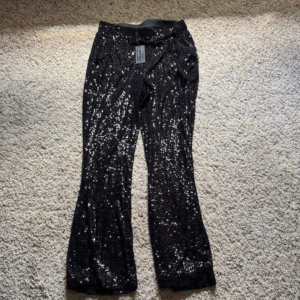 Black Sequin Pants